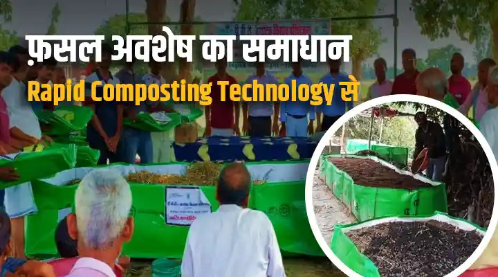 उत्तर प्रदेश में किसान फ़सल अवशेष निपटा रहे हैं Rapid Composting Technology से